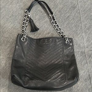 Tory Burch Fleming Distressed Leather Tote